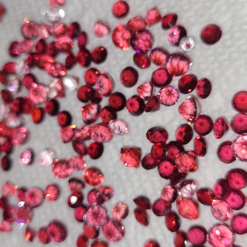 Round Ruby Doublets - Picture 2 of 2